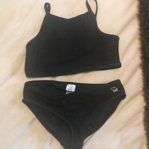 Abercrombie Kids navy lace bikini, Sz 15/16
